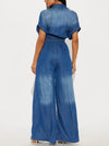 Denim Baggy Belted Jumpsuit