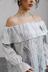 Off Shoulder Ruffled Loose Top