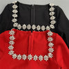 Elegant Rhinestone Bell Sleeve Maxi Dress