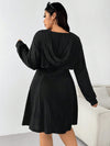 Simple Sweet Hooded Shawl Two Piece Dress