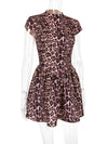 Leopard Backless Sweet Spicy A Line Dress