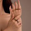 Vintage Inlaid Natural Stone Ring