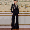 Star Exquisite Rhinestone Beaded Blazer & Pants