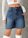 Casual High Waist Denim Shorts