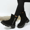 Velvet Thermal Faux Shearling Boots