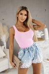 Cocoa Yacht Club Casual Rhinestone Denim Shorts