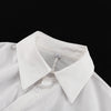 Cotton White Cross Asymmetric Cardigan Top