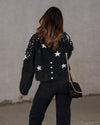 Cocoa Yacht Club Beads Loose Denim Jacket