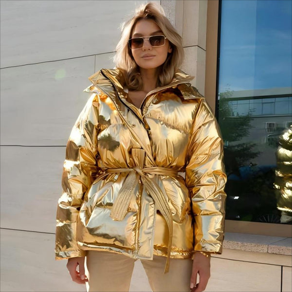 Gold Metallic Down Jacket