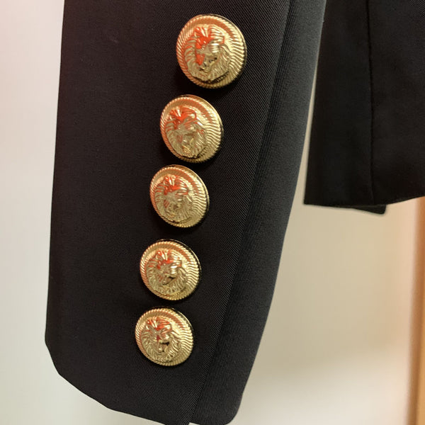 Blazer Metal Lion Head Buckle Blazer