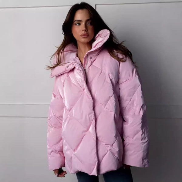 Rhombus Cotton Padded Jacket
