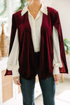 Velvet Cardigan Cape