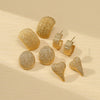 Frosted Arc Ear Studs
