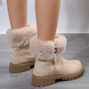 Faux Fur Mid Calf Length Snow Boots