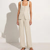 Sleeveless Square Collar Vest & Pants