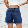 Washed Denim Shorts