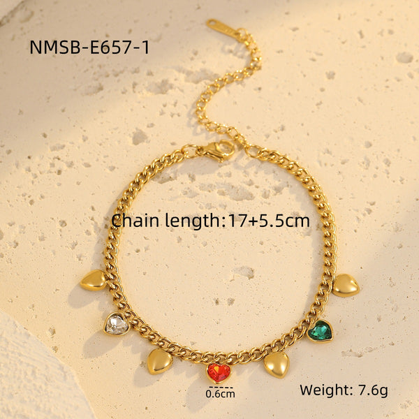 Classic Loving Heart Geometric Abstract Rhinestone Tassel Jewelry