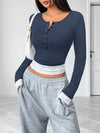 Faux Two Piece Top