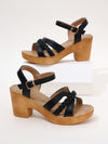 Chunky Heel Wedge Sandals