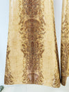 Snakeskin Leather Jacket & Flared Pants