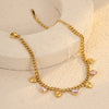 Classic Loving Heart Geometric Abstract Rhinestone Tassel Jewelry