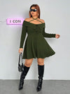 Trendy Winter Off Shoulder Short Dress