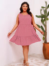 Sleeveless Polka Dot Loose Ruffled Dress