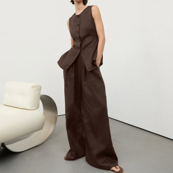 Cotton Linen Vest & Pants
