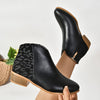 Western Pointed Toe Chunky Heel Martin Boots