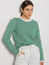 Contrast Color Knit Striped Sweater