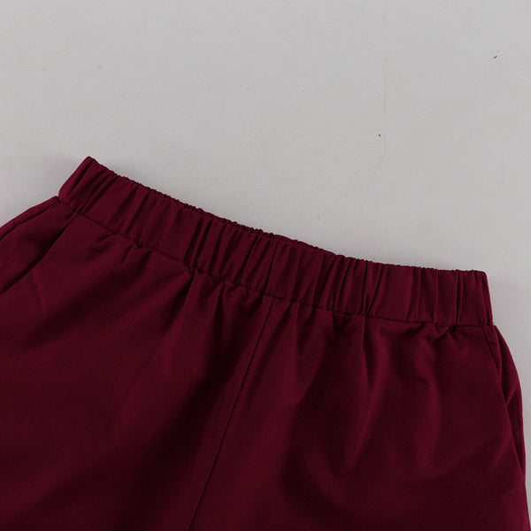 Casual Maroon Loose Top & Pants