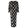 Loose Polka Dot Gold Two Tone Diamond Velvet Dress