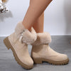 Faux Fur Mid Calf Length Snow Boots