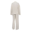 Cotton Champray & Lace up Cardigan Top Loose & Pants