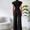 Ruffle Wide Leg Sleeveless Jumpsuit