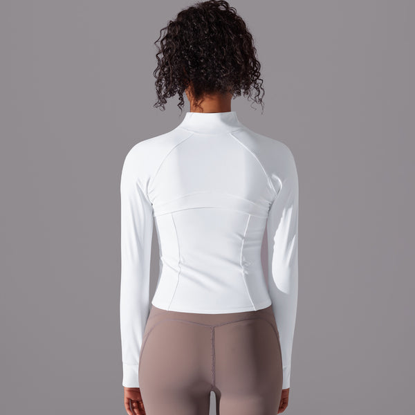 Stitching Fitness Zipper Skin Friendly Slim Fit Jacket