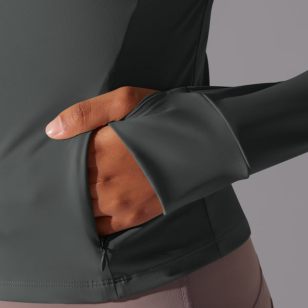 Stitching Fitness Zipper Skin Friendly Slim Fit Jacket