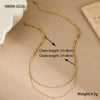 Twin Channel Set Non Fade French Exquisite Necklace