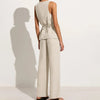 Sleeveless Square Collar Vest & Pants