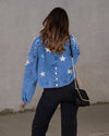 Cocoa Yacht Club Beads Loose Denim Jacket