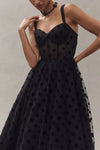 Polka Dot Mesh Swing Dress