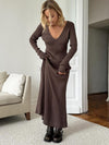 Solid Color Knitwear Dress