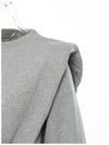 Padded Shoulder Armor Crew Neck Sweatshirt