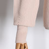 Classic Bowknot Turtleneck Apricot Pullover Knitted Sweater