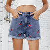 Cherry Denim Shorts