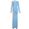 Slim Fit Backless Maxi Dress