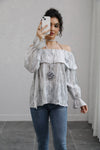 Off Shoulder Ruffled Loose Top