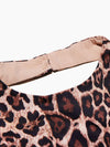 Leopard Backless Sweet Spicy A Line Dress