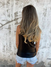 Solid Color Gold Sleeveless Vest Top