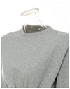 Padded Shoulder Armor Crew Neck Sweatshirt